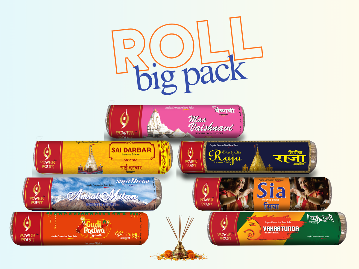 Buy Powerpoint Premium Agarbatti 250g Roll Pack | Long-Lasting Incense