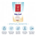 PowerPoint White Pearl Incense Sticks (110g) | White Jasmine & Lily | Powdery Accords | White Musk & Soft Amber | Zipper Moisture-Proof Pack