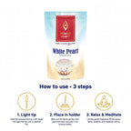PowerPoint White Pearl Incense Sticks (110g) | White Jasmine & Lily | Powdery Accords | White Musk & Soft Amber | Zipper Moisture-Proof Pack