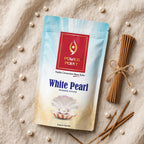 PowerPoint White Pearl Incense Sticks (110g) | White Jasmine & Lily | Powdery Accords | White Musk & Soft Amber | Zipper Moisture-Proof Pack