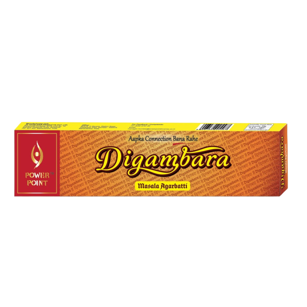 PowerPoint Digambara Masala Agarbatti 100GM | Premium Incense Sticks | Long Lasting Fragrance | Premium Masala Blend | Creates Peaceful Ambience | Perfect for Home, Pooja & Meditation | Export Quality