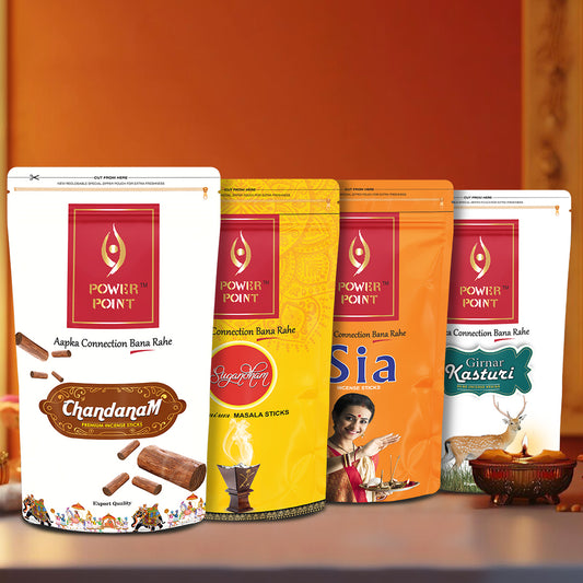Zipper Pack of 4 - Chandanam,Sia,Sughandam,girnar Kasturi