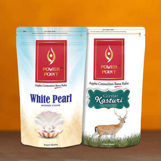 Zipper Pack of 2 - White Pearl, Girnar Kasturi