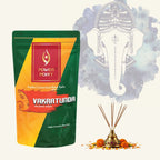 PowerPoint Vakratunda Incense Sticks (110g) | Camphor & Cardamom | Kesar Saffron & Marigold | Sandalwood & Frankincense | Eco-Friendly Box