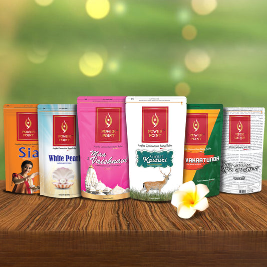Zipper Pack of 6 - Sia,White Pearl, Maa Vaishanvi, Girnar Kasturi, Vakratunda, Good times
