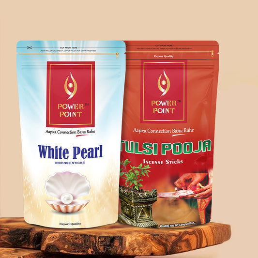Zipper Pack of 2 - White Pearl, Tulsi Pooja