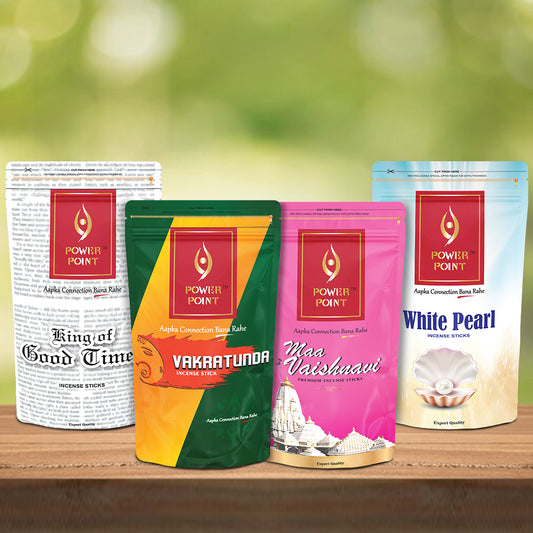 Zipper Pack of 4 - Vakratunda,Good times, Maa Vaishnavi,White pearl