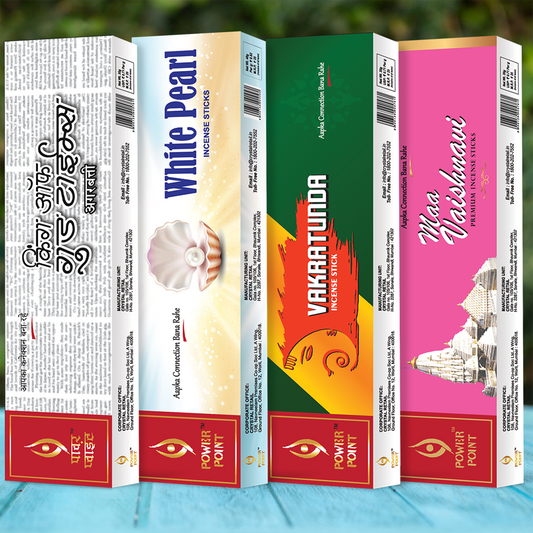 Semi Eco Pack of 4 - White pearl, Good times, Maa Vaishnavi, Vakratunda