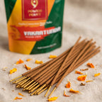 PowerPoint Vakratunda Incense Sticks (110g) | Camphor & Cardamom | Kesar Saffron & Marigold | Sandalwood & Frankincense | Eco-Friendly Box