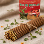 PowerPoint Tulsi Pooja Incense Sticks (110g) | 100% Charcoal Free | Holy Basil & Eucalyptus | Natural Air Purifier | Fusion Range