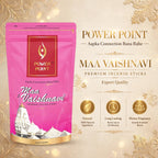 Power Point Maa Vaishnavi Incense Sticks (110g) | Tulsi & Hibiscus Blossom | Guggul Resin & Sacred Oud | Premium Crimson Slider Box