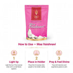 Power Point Maa Vaishnavi Incense Sticks (110g) | Tulsi & Hibiscus Blossom | Guggul Resin & Sacred Oud | Premium Crimson Slider Box