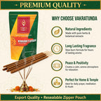 PowerPoint Vakratunda Incense Sticks (110g) | Camphor & Cardamom | Kesar Saffron & Marigold | Sandalwood & Frankincense | Eco-Friendly Box