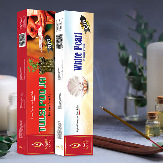 Eco Pack of 2 - White pearl and Tulsi Pooja